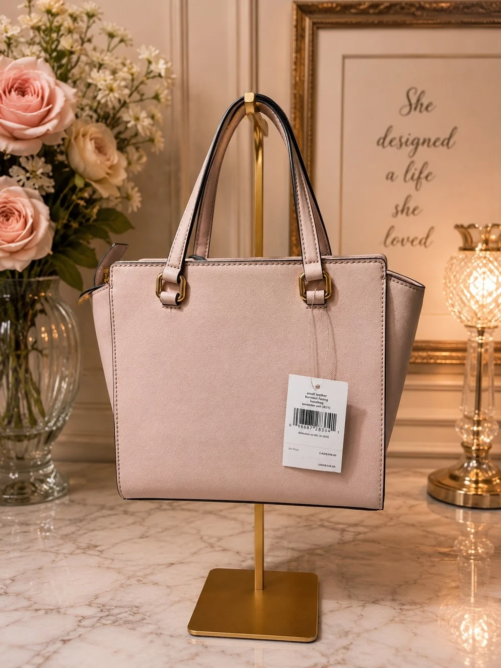 kate spade Blush Saffiano Leather Top-Handle Tote